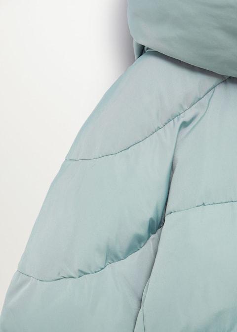 Feather down hooded coat