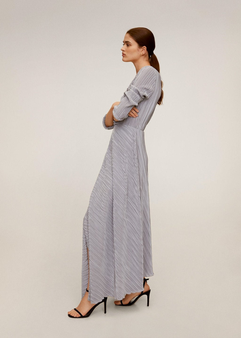 Pleated long dress