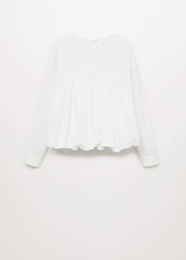 Ruffle cotton blouse