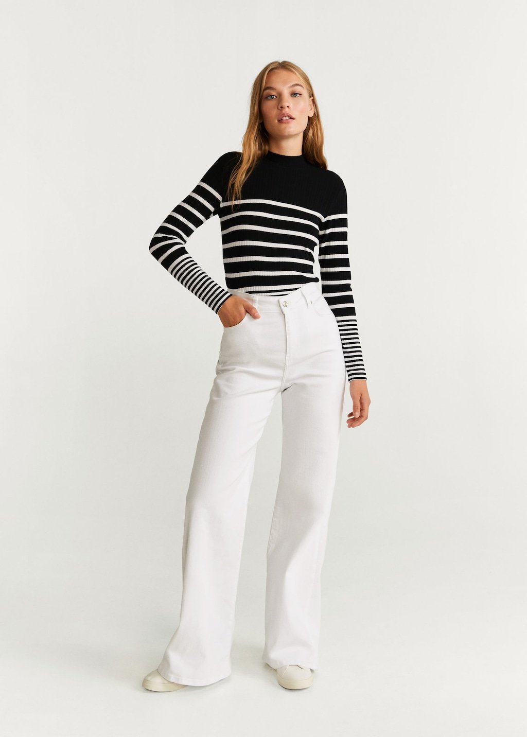 Ribbed knit sweater