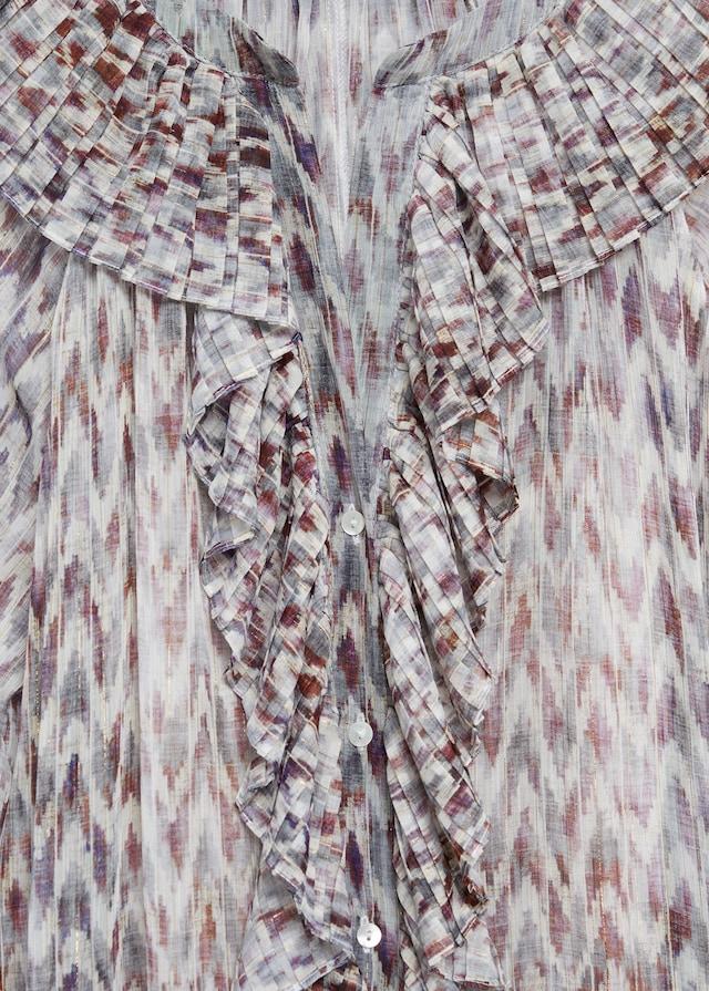 Ruffled printed dress