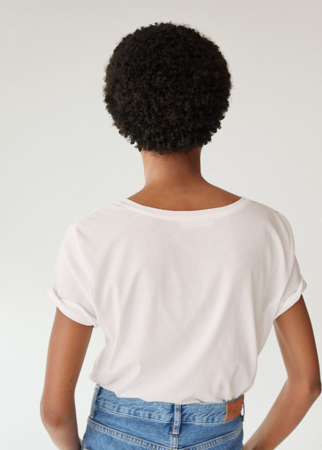 V-neck cotton T-shirt