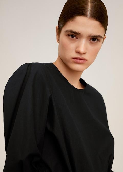 Puffed-shoulder blouse