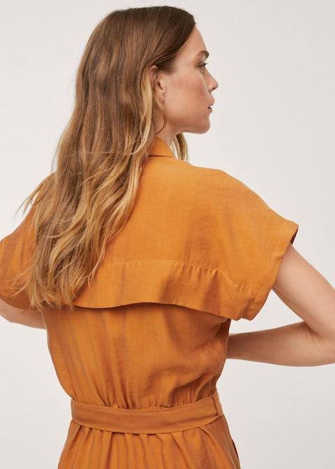 Lyocell jumpsuit with belt