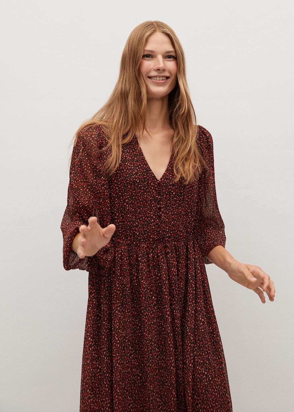 Flowy printed dress