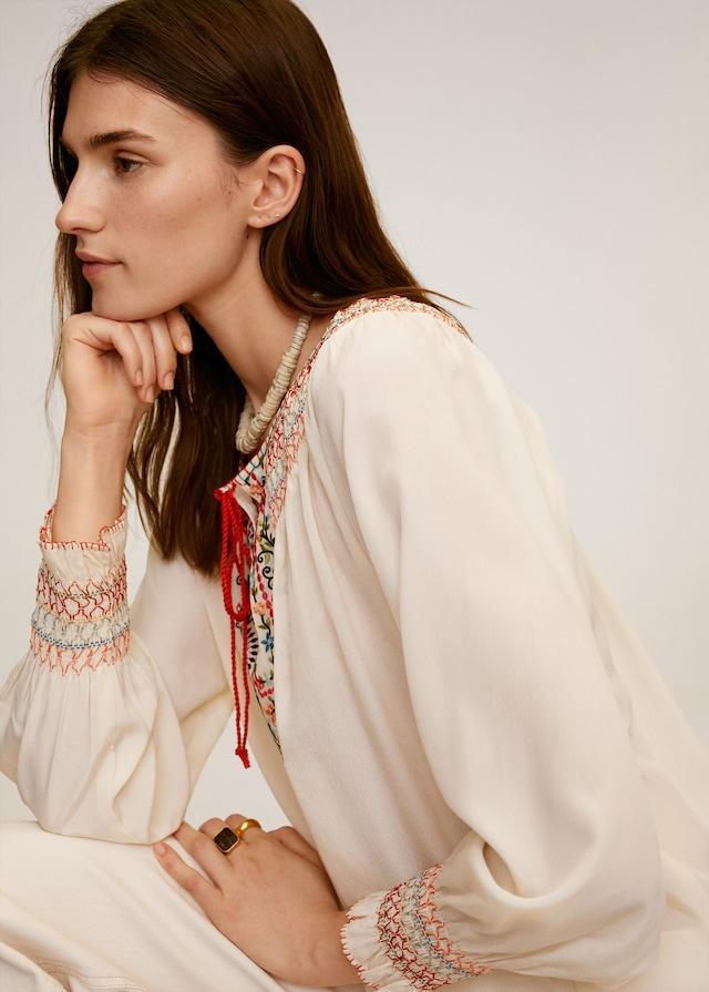 Embroidered details blouse