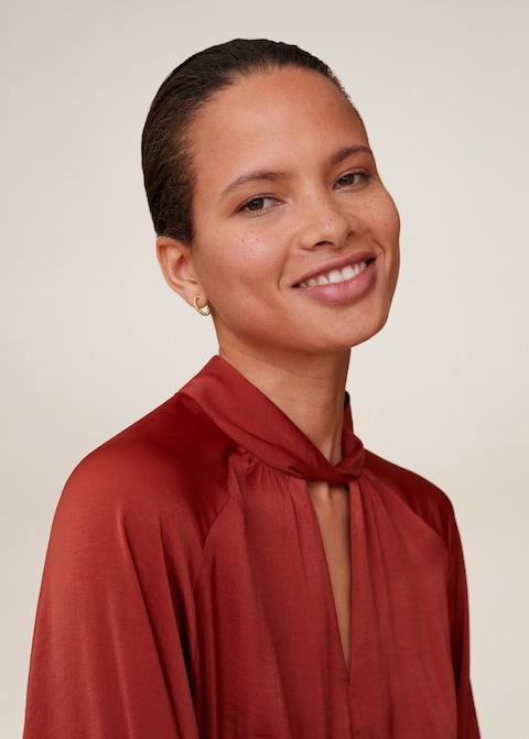 Asymmetrical satin dress