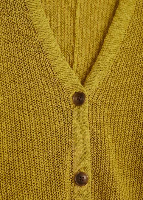 Linen cotton knit cardigan