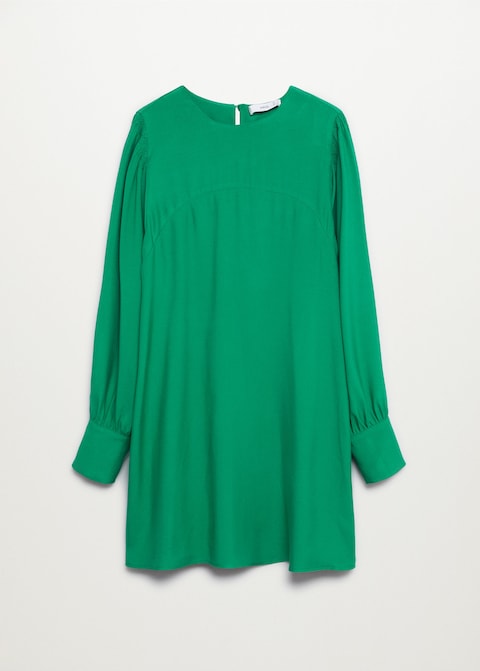 Puffed sleeves dress