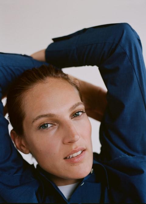 Cropped cotton shirt