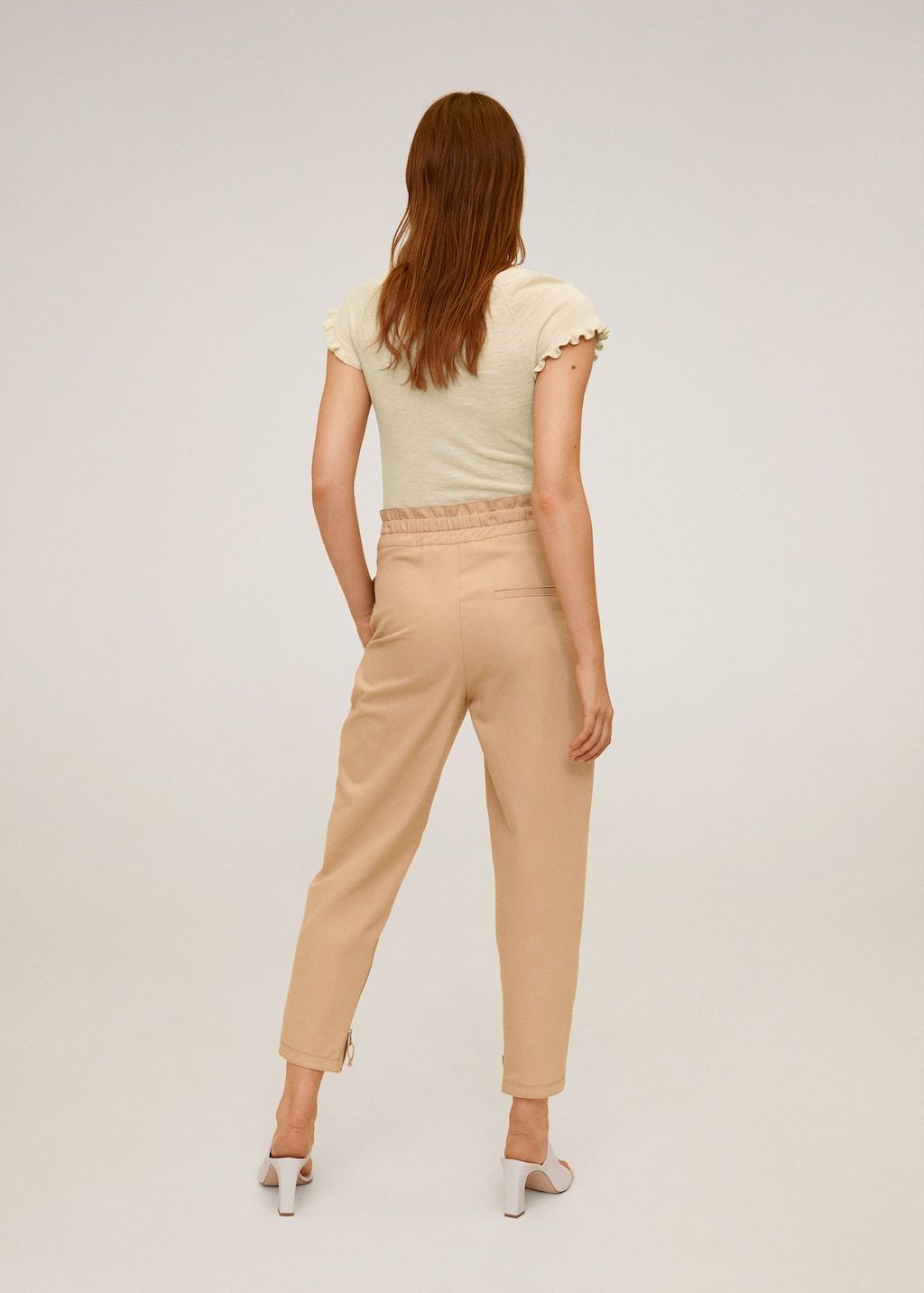 Frills linen t-shirt