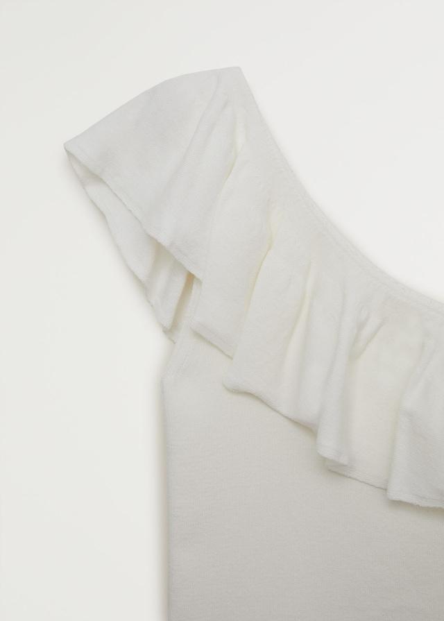 Asymmetric flounces top