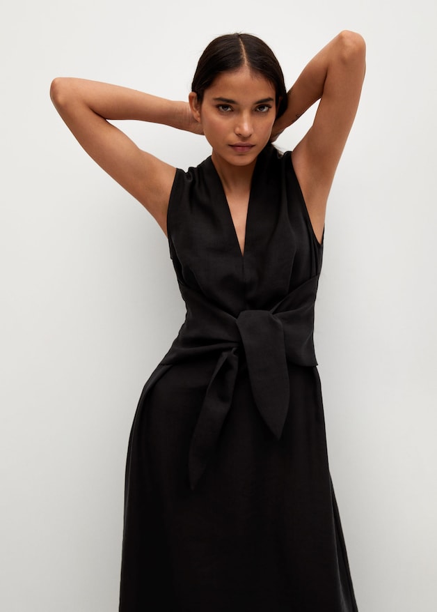 Lyocell dress with belt