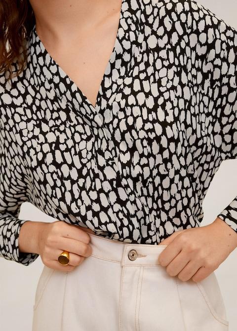 V-neckline blouse