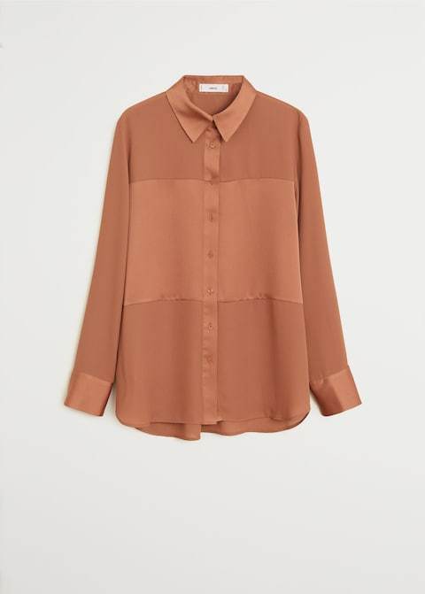 Satin finish flowy shirt