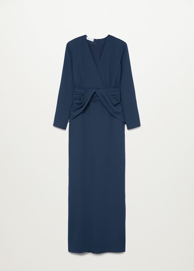 Pleated detail dress