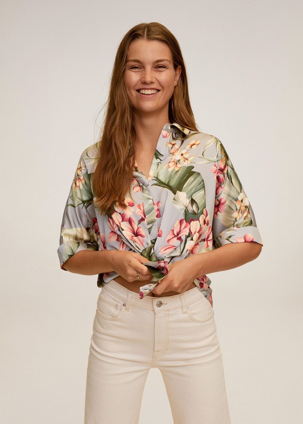 Flowers printed shirt