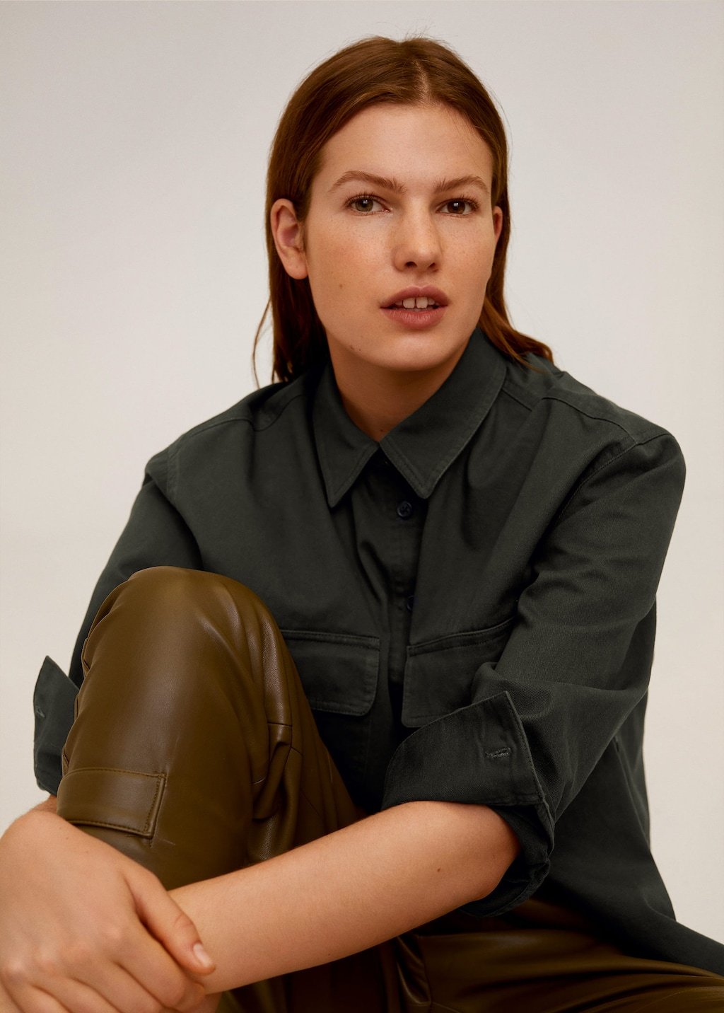 Chest-pocket cotton shirt