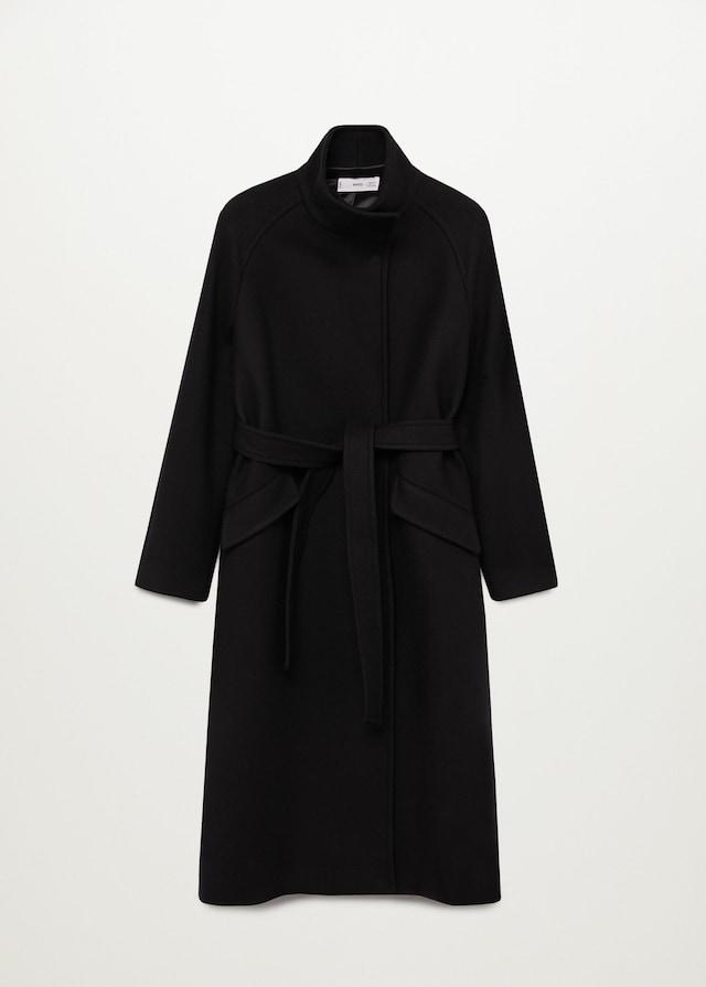 Belted wool coat