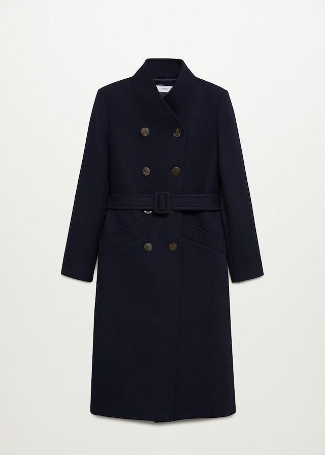 NAVY Manteco wool double-breasted coat