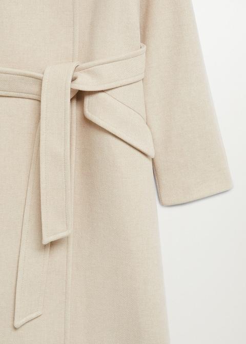 Belted wool coat
