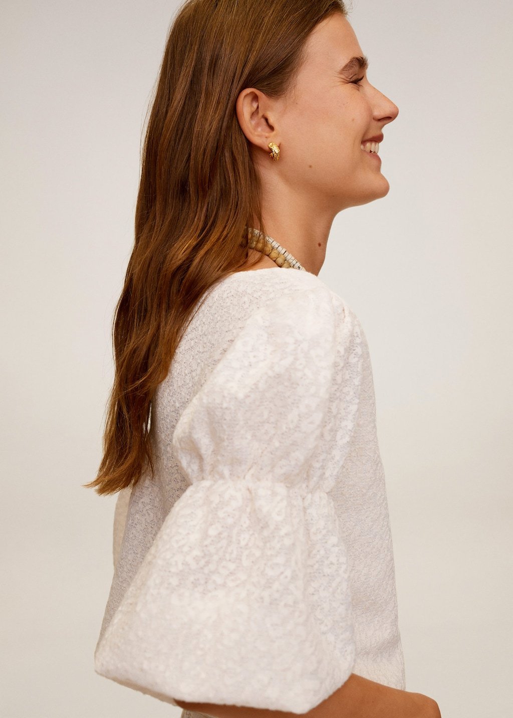 Textured cotton top
