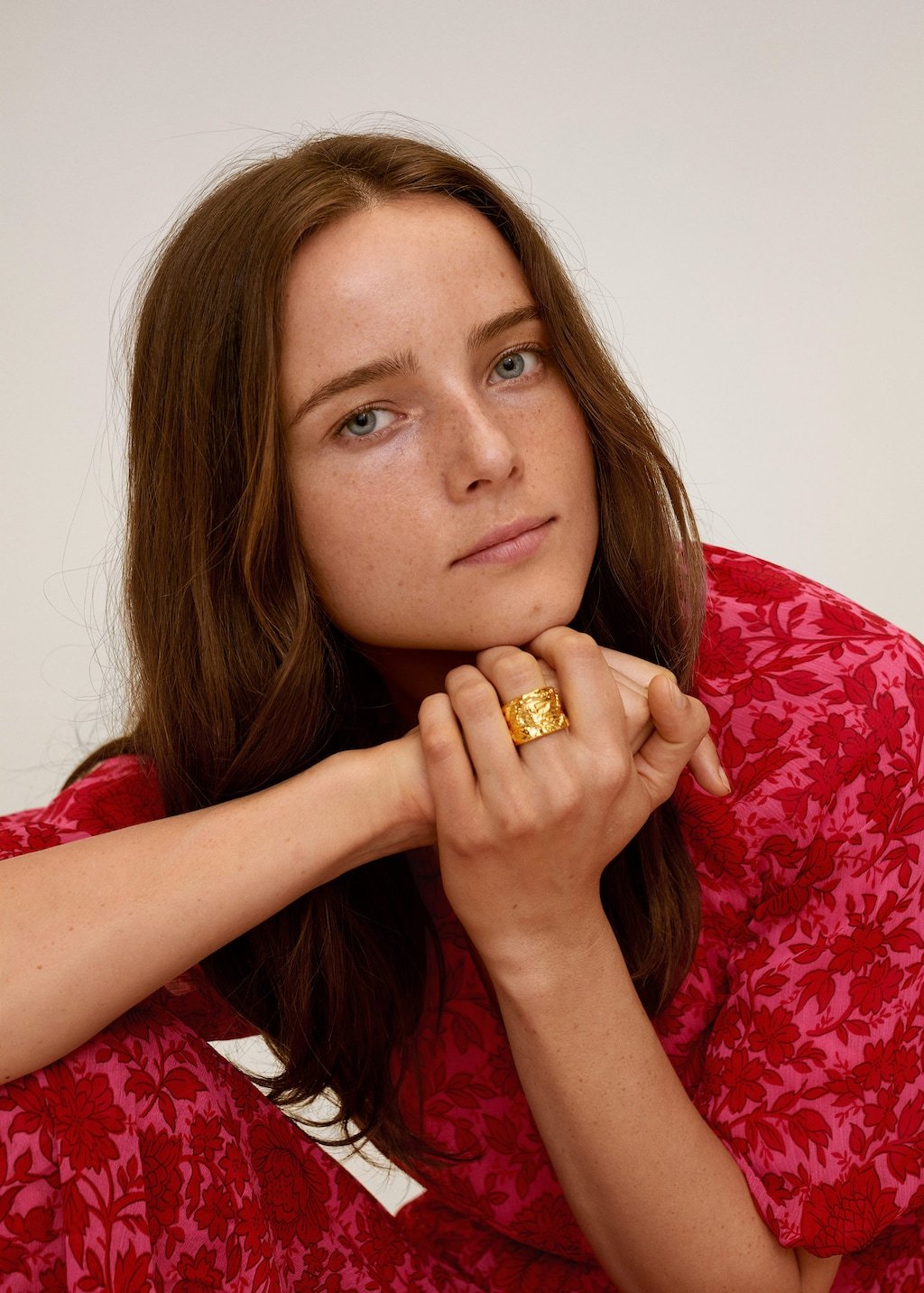 Pleated floral dress