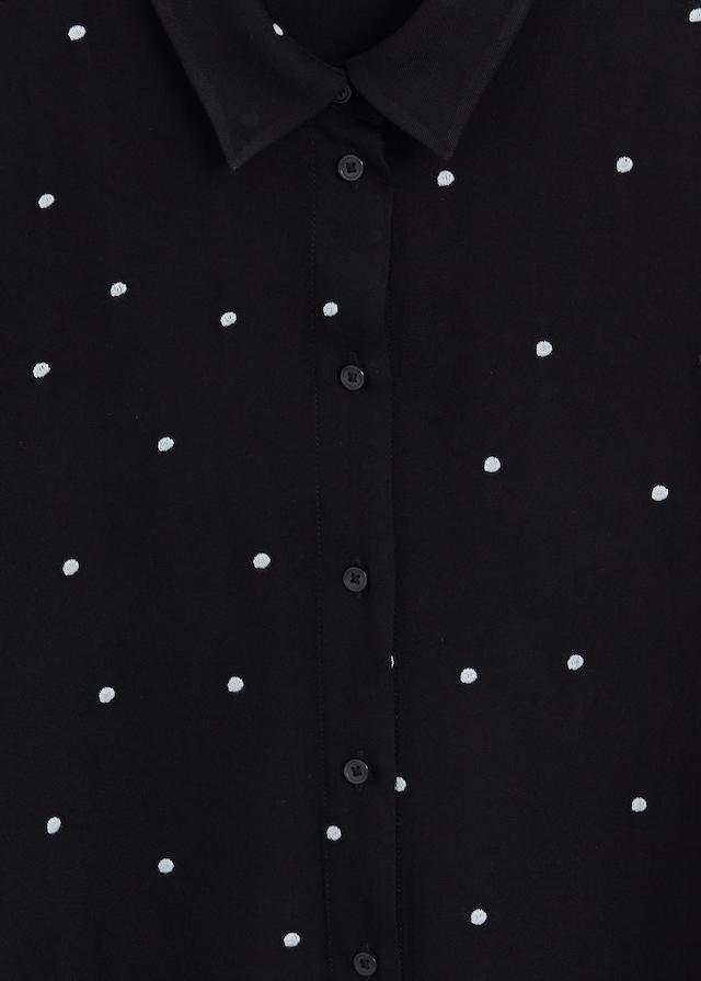 Polka-dot flowy shirt