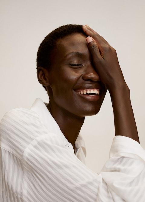 Textured oversize shirt