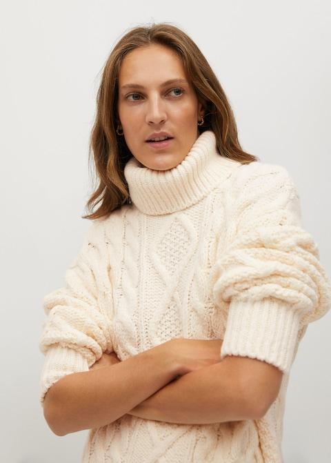 Knitted turtleneck dress