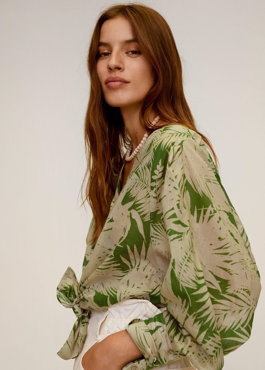 Tropical print blouse