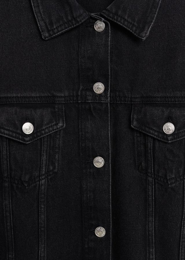Frayed hem denim jacket