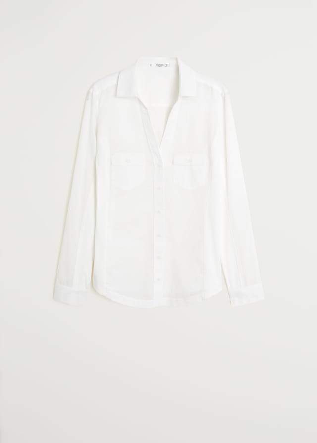 Chest-pocket cotton shirt