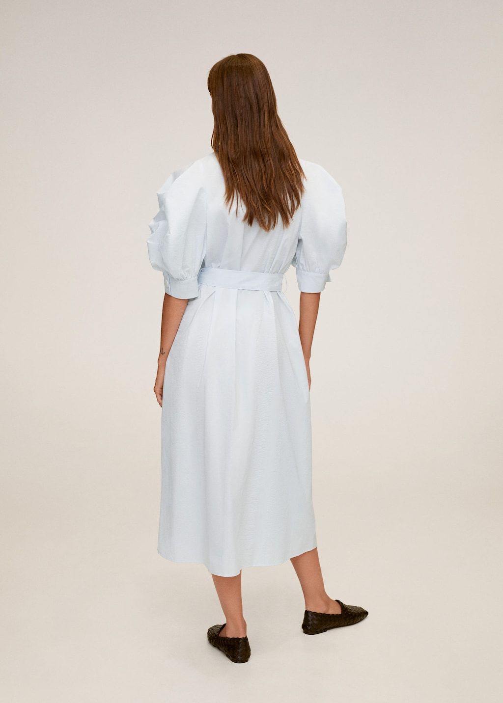 Poplin buttoned dress
