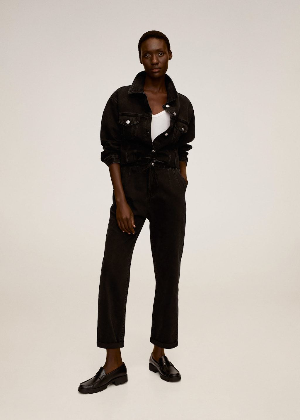 Frayed hem denim jacket