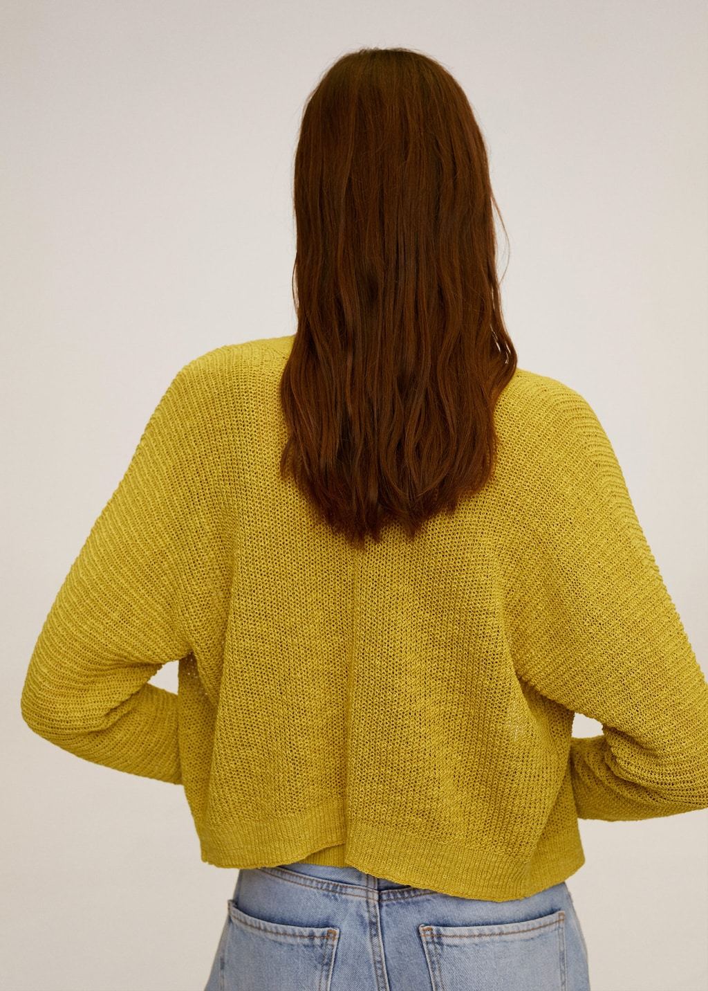 Linen cotton knit cardigan