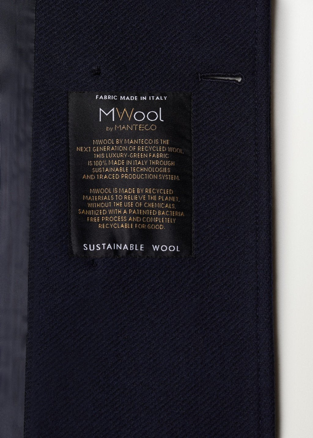 NAVY Manteco wool double-breasted coat