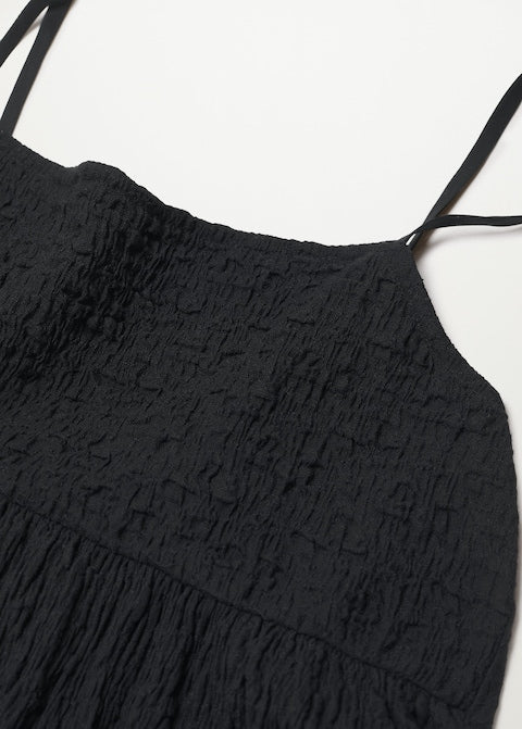 Textured cotton-blend dress