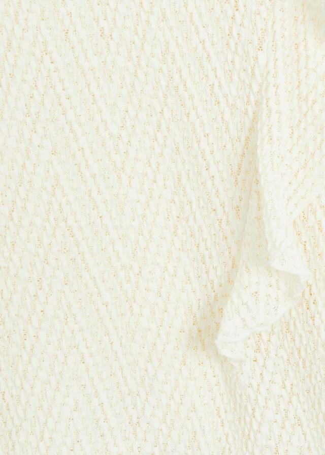 Openwork frills t-shirt