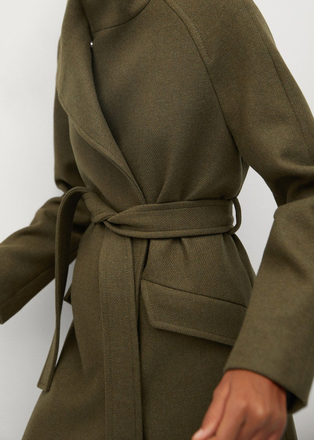 Belted wool coat