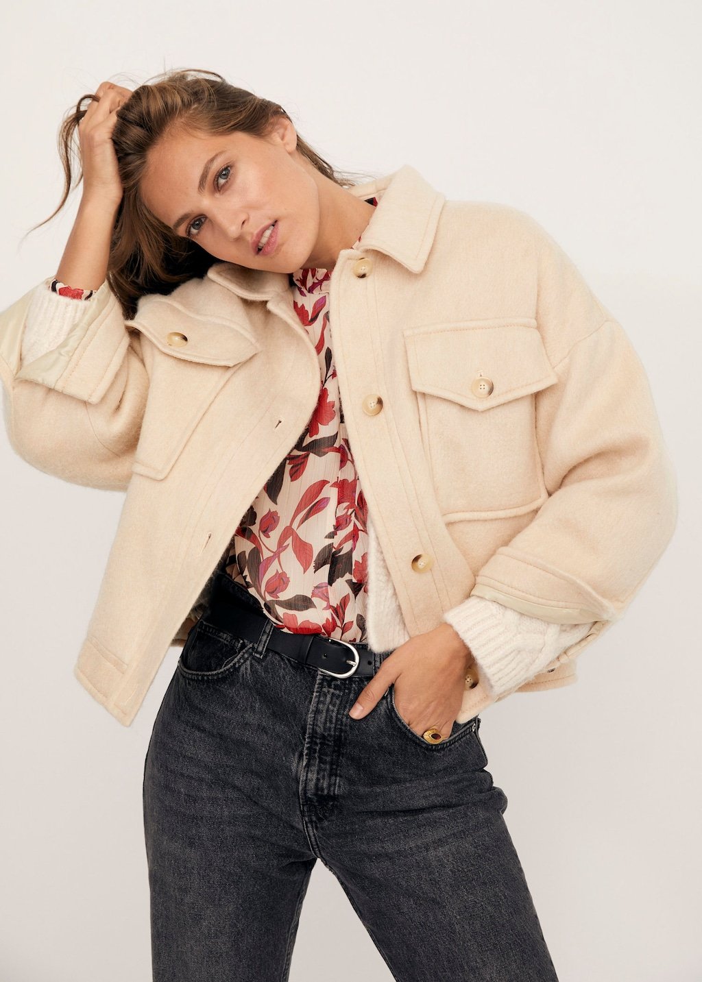 Knitted oversize jacket