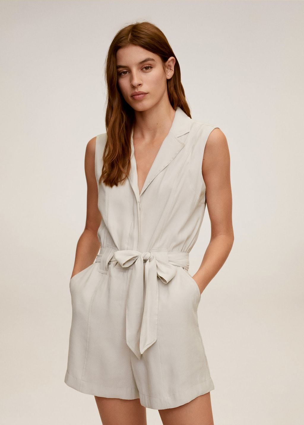 Bow short jumpsuit