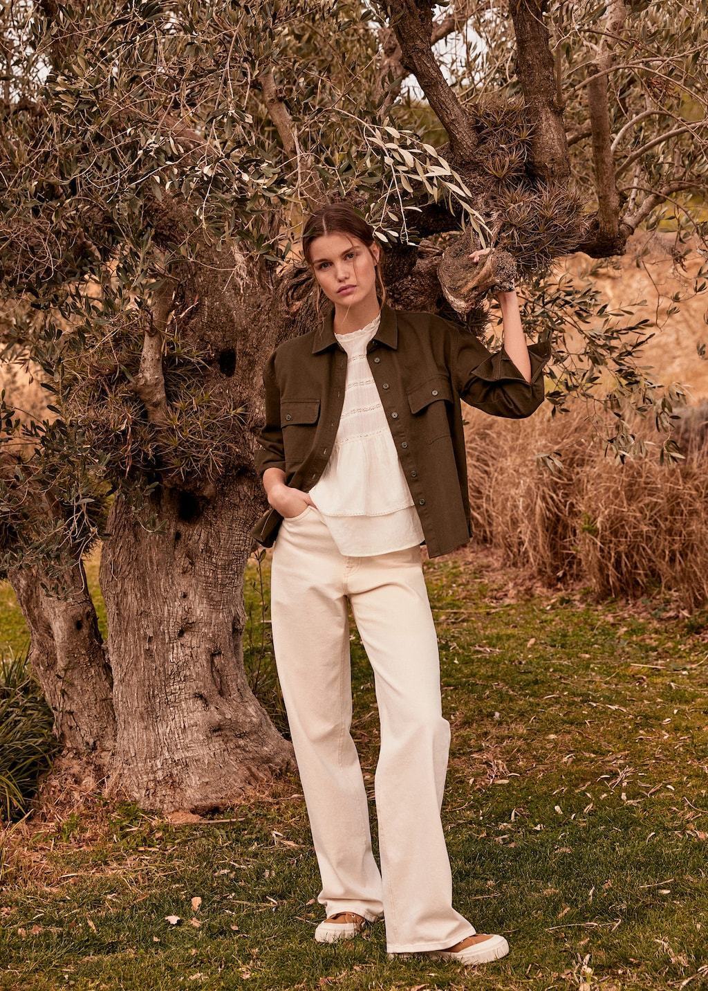 Chest-pocket cotton shirt