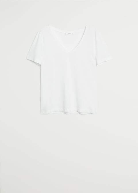 V-neck cotton T-shirt