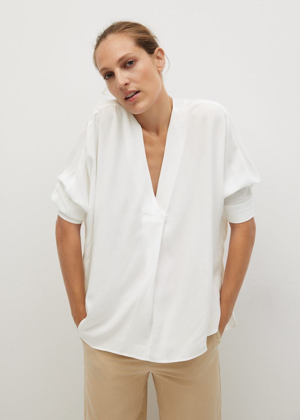 V-neck blouse