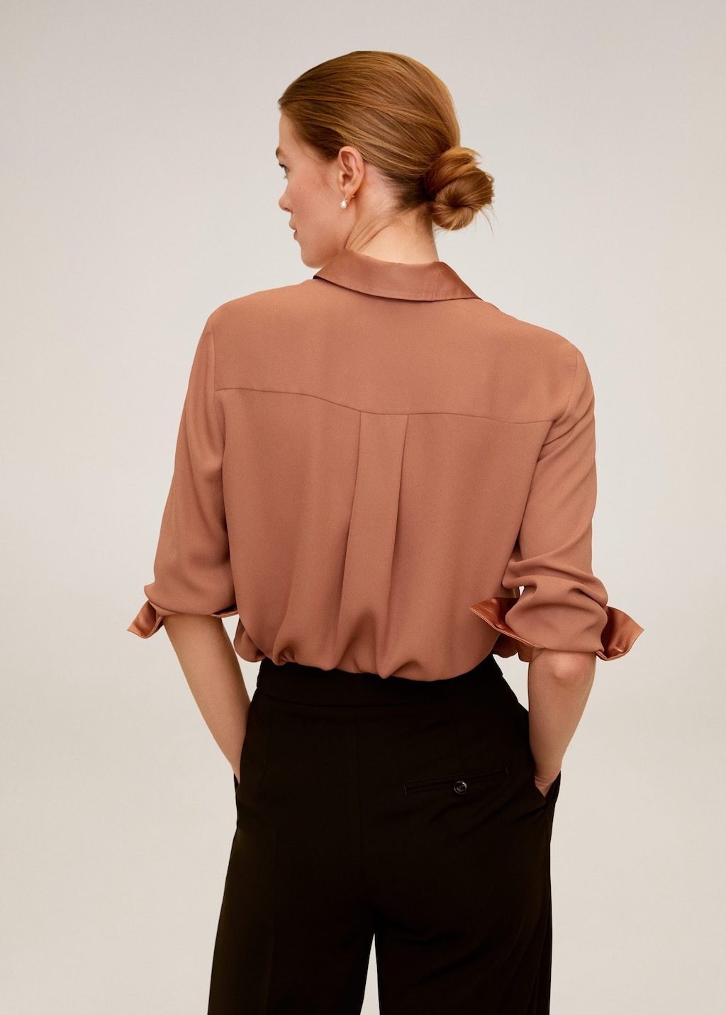 Satin finish flowy shirt