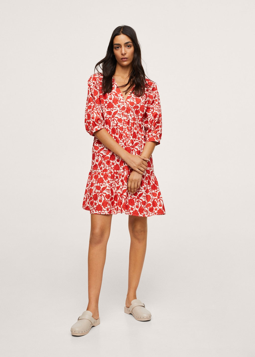 Printed cotton dress