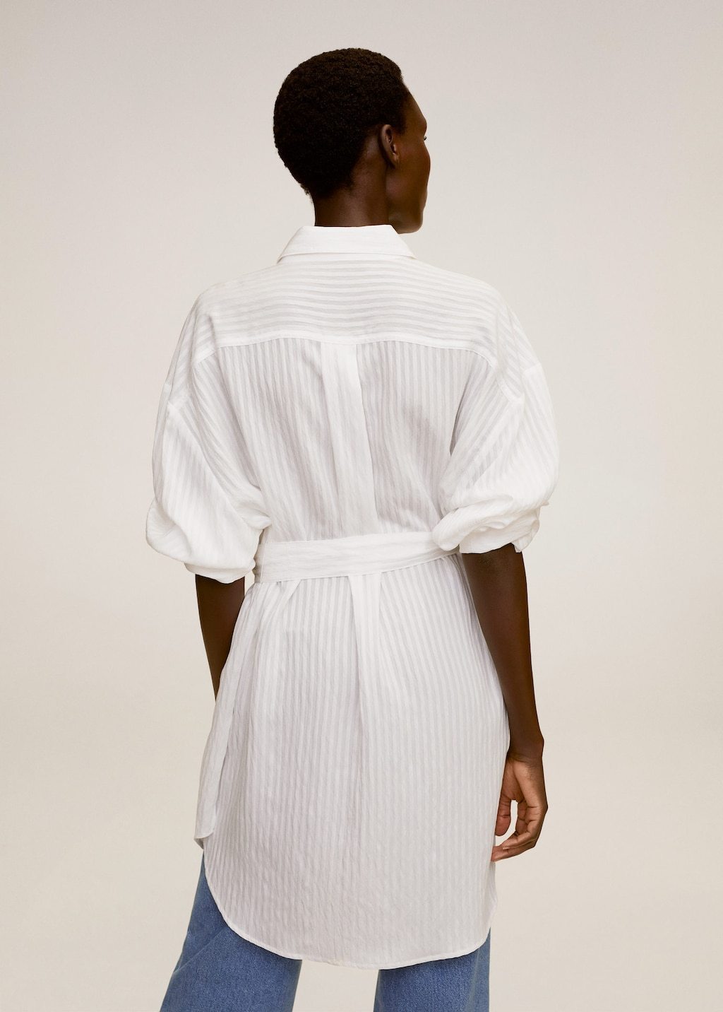 Textured oversize shirt