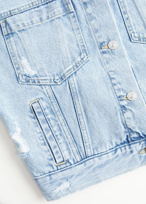 Faded denim jacket