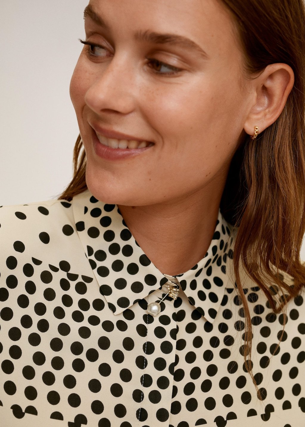 Polka dot shirt dress